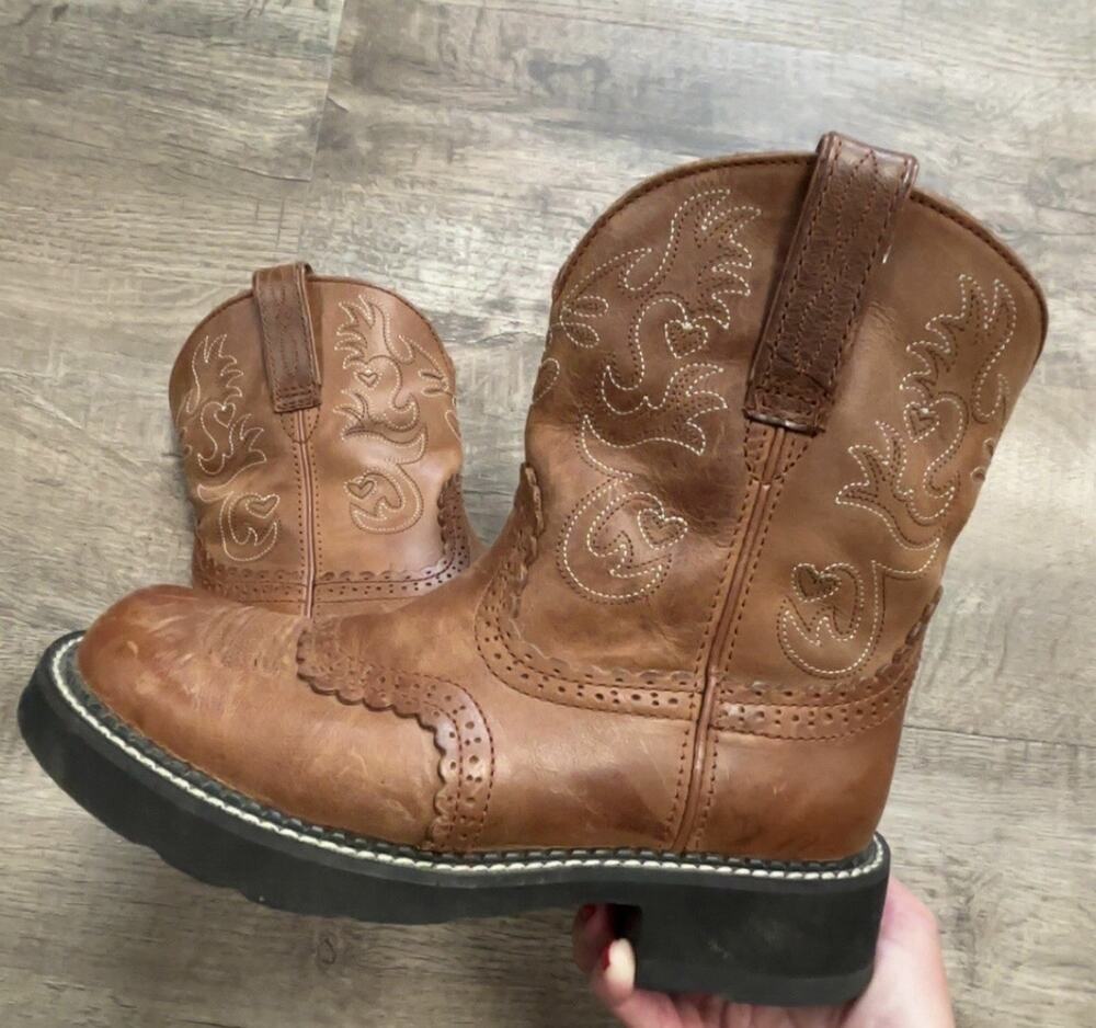 Ariat Women's Fatbaby Original Russet Rebel Saddle Western Boots 10000860 7.5B